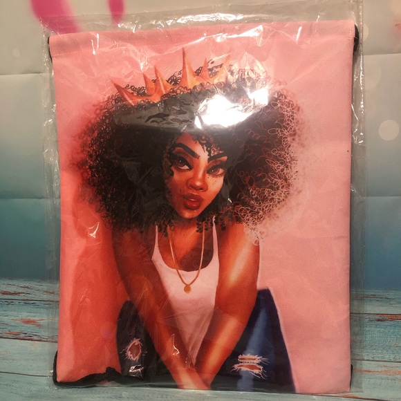 Crowned curls drawstring backpack - Picture 2 of 4